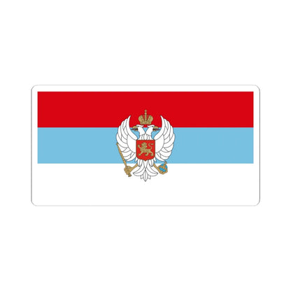 Flag of Montenegro 1993-2004 with coat of arms (Montenegro) STICKER Vinyl Kiss-Cut Decal 3 Inch White - The Sticker Space