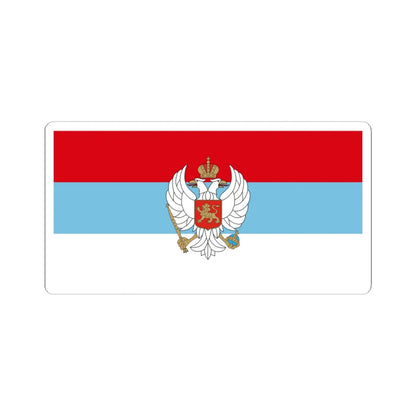 Flag of Montenegro 1993-2004 with coat of arms (Montenegro) STICKER Vinyl Kiss-Cut Decal 4 Inch White - The Sticker Space