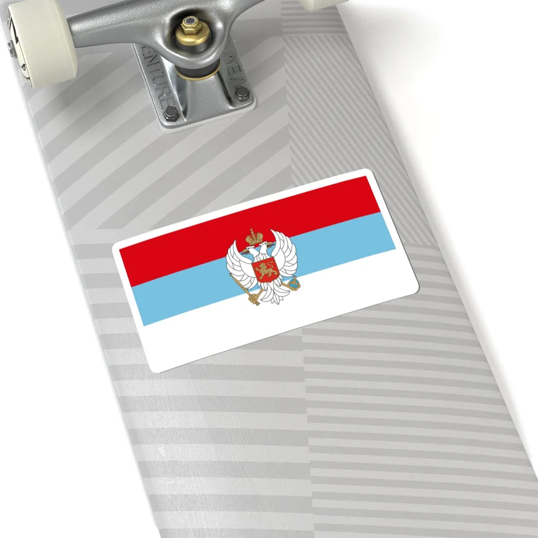 Flag of Montenegro 1993-2004 with coat of arms (Montenegro) STICKER Vinyl Kiss-Cut Decal - The Sticker Space