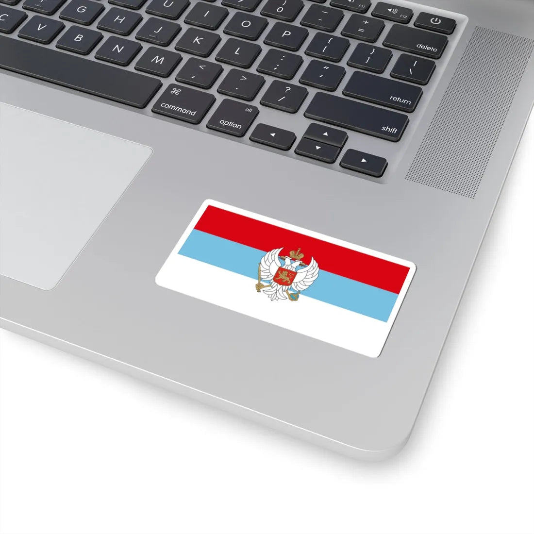 Flag of Montenegro 1993-2004 with coat of arms (Montenegro) STICKER Vinyl Kiss-Cut Decal - The Sticker Space