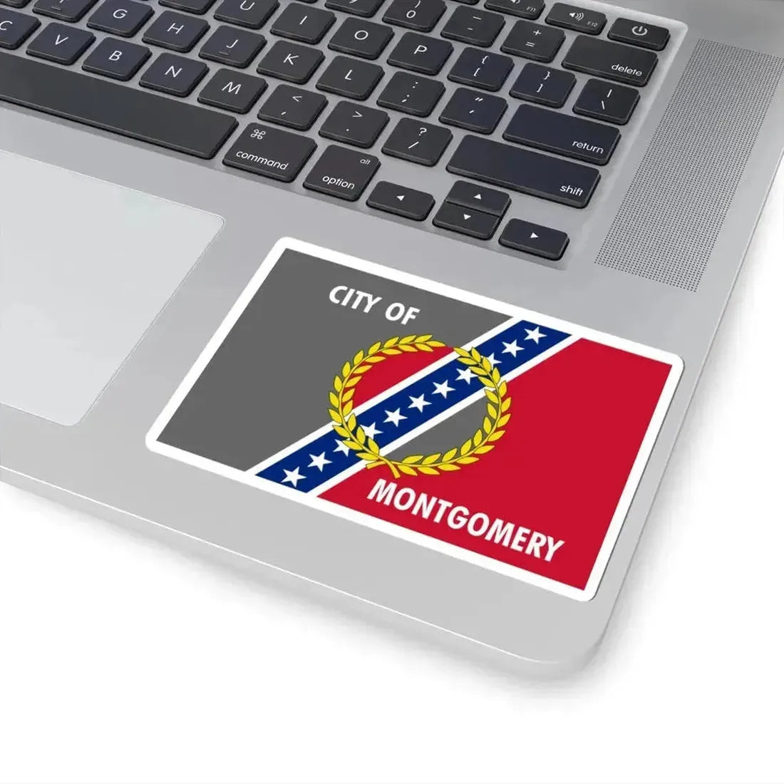 Flag of Montgomery Alabama (United States) STICKER Vinyl Kiss-Cut Decal - The Sticker Space