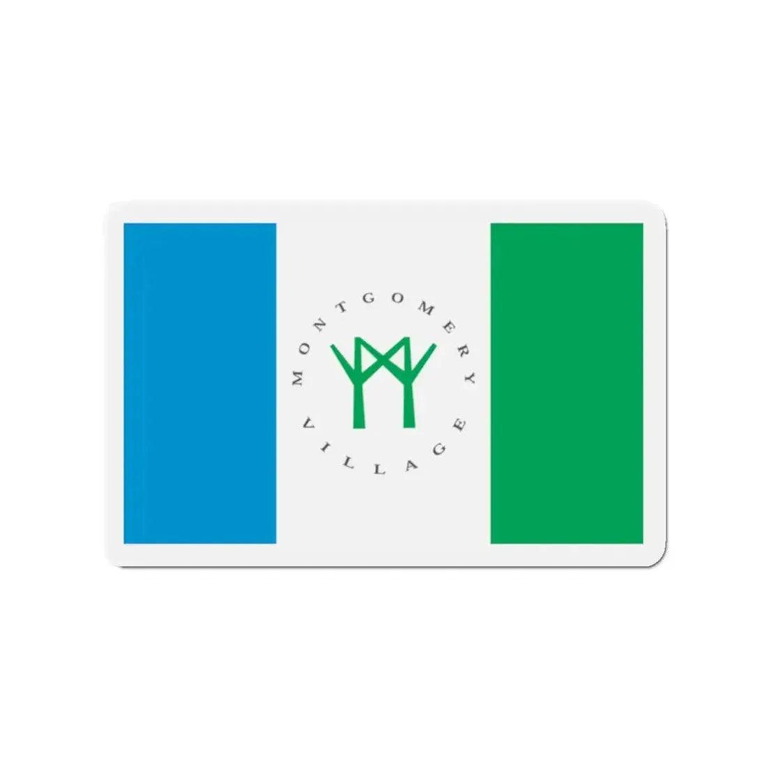 Flag of Montgomery Village Maryland - Refrigerator Magnet 2 Inch - The Sticker Space
