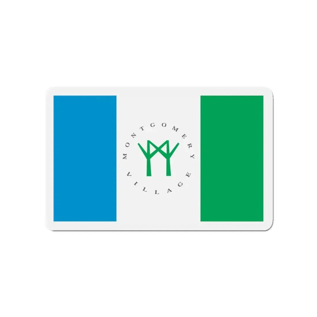 Flag of Montgomery Village Maryland - Refrigerator Magnet 3 Inch - The Sticker Space