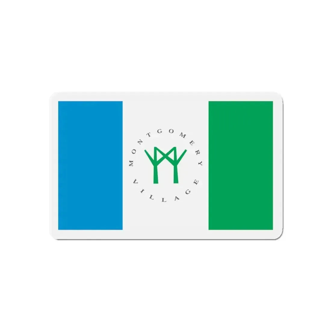 Flag of Montgomery Village Maryland - Refrigerator Magnet 4 Inch - The Sticker Space