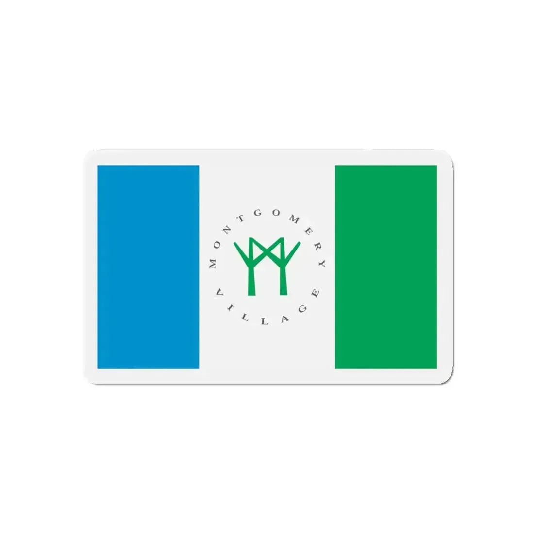 Flag of Montgomery Village Maryland - Refrigerator Magnet 5 Inch - The Sticker Space