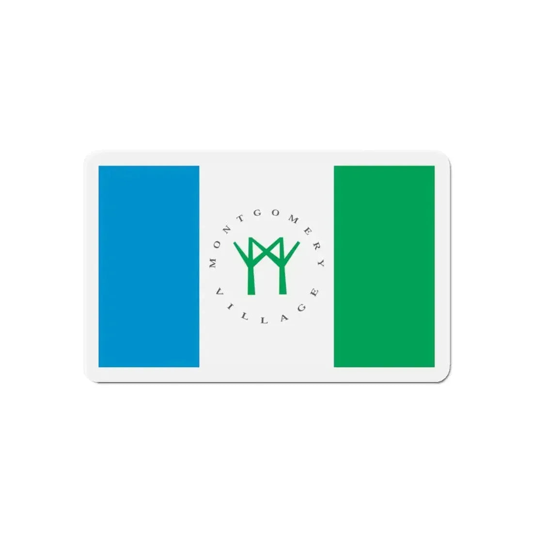 Flag of Montgomery Village Maryland - Refrigerator Magnet 6 Inch - The Sticker Space