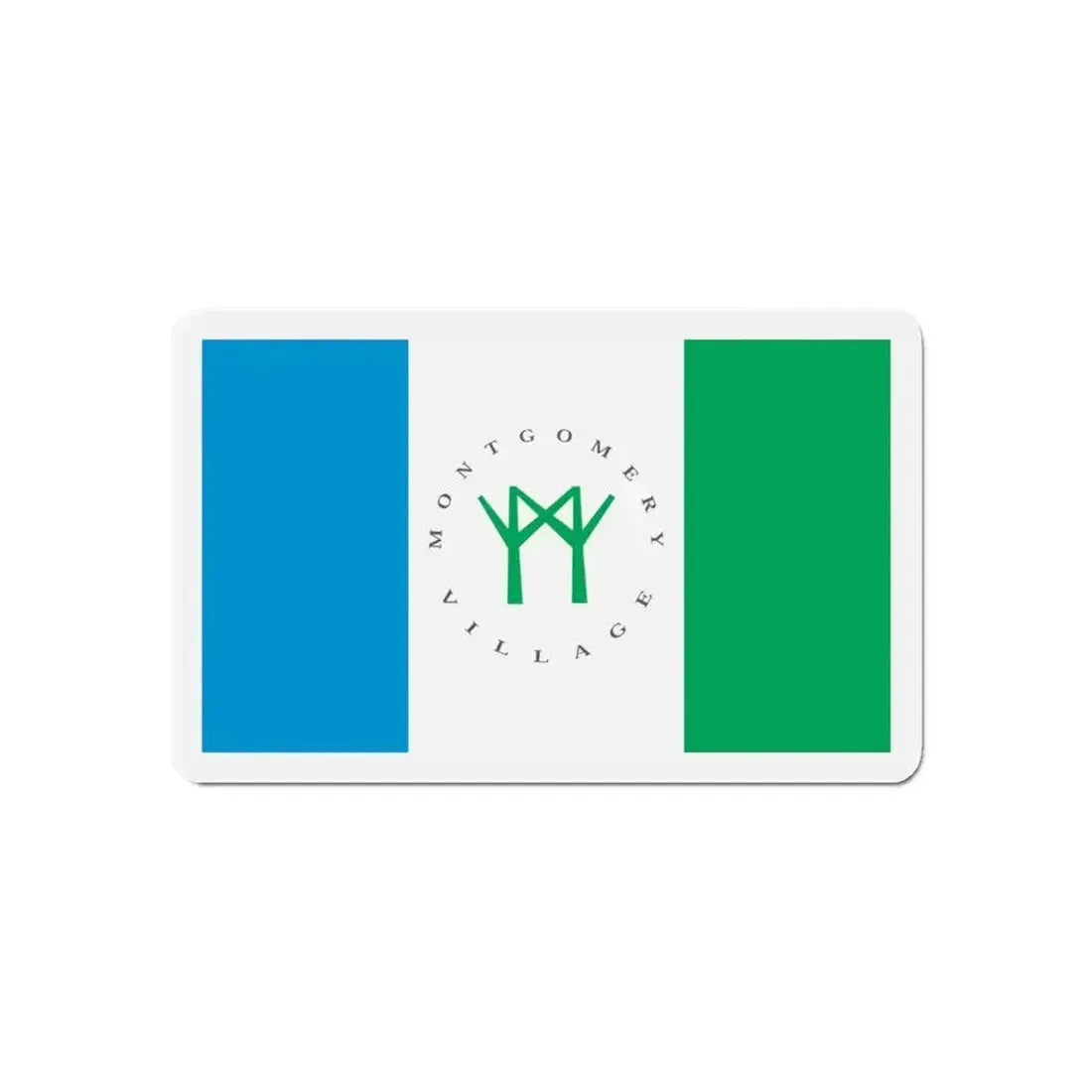 Flag of Montgomery Village Maryland - Refrigerator Magnet - The Sticker Space