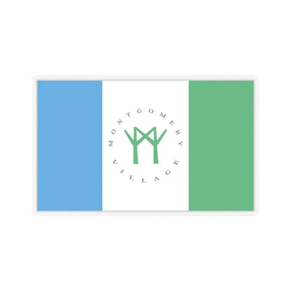 Flag of Montgomery Village, Maryland - STICKER Vinyl Kiss-Cut Decal 2 Inch Transparent - The Sticker Space