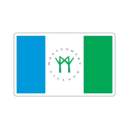 Flag of Montgomery Village, Maryland - STICKER Vinyl Kiss-Cut Decal 2 Inch White - The Sticker Space