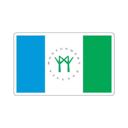 Flag of Montgomery Village, Maryland - STICKER Vinyl Kiss-Cut Decal 2 Inch White - The Sticker Space