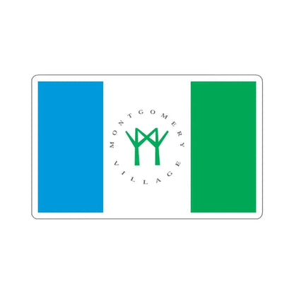 Flag of Montgomery Village, Maryland - STICKER Vinyl Kiss-Cut Decal 3 Inch White - The Sticker Space
