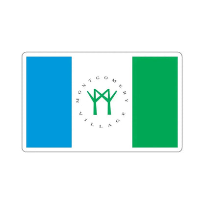 Flag of Montgomery Village, Maryland - STICKER Vinyl Kiss-Cut Decal 4 Inch White - The Sticker Space