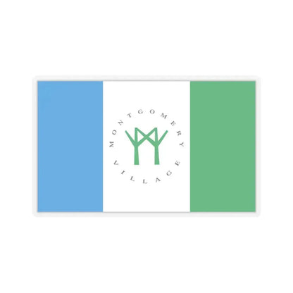 Flag of Montgomery Village, Maryland - STICKER Vinyl Kiss-Cut Decal 6 Inch Transparent - The Sticker Space
