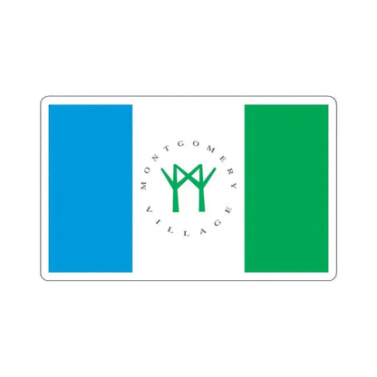 Flag of Montgomery Village, Maryland - STICKER Vinyl Kiss-Cut Decal 6 Inch White - The Sticker Space