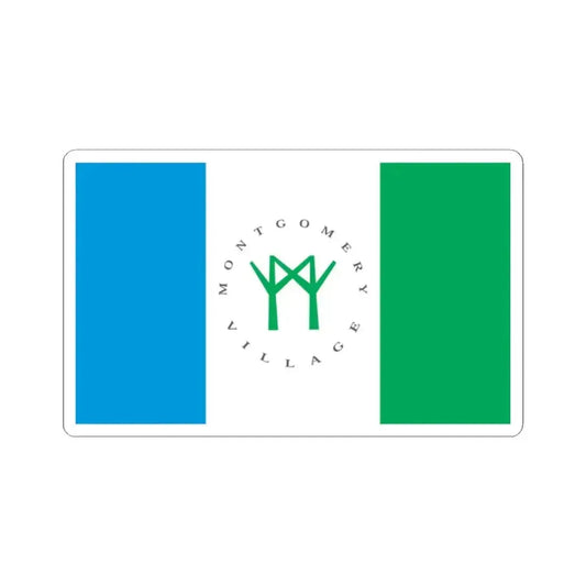 Flag of Montgomery Village Maryland (United States) STICKER Vinyl Kiss-Cut Decal 2 Inch White - The Sticker Space