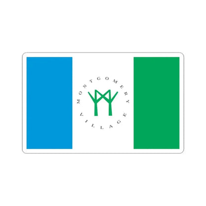 Flag of Montgomery Village Maryland (United States) STICKER Vinyl Kiss-Cut Decal 3 Inch White - The Sticker Space