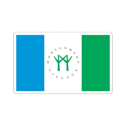 Flag of Montgomery Village Maryland (United States) STICKER Vinyl Kiss-Cut Decal 4 Inch White - The Sticker Space