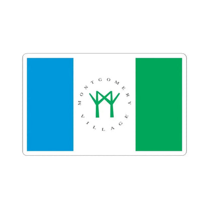 Flag of Montgomery Village Maryland (United States) STICKER Vinyl Kiss-Cut Decal 6 Inch White - The Sticker Space