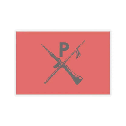 Flag of Montoneros - STICKER Vinyl Kiss-Cut Decal 2 Inch Transparent - The Sticker Space