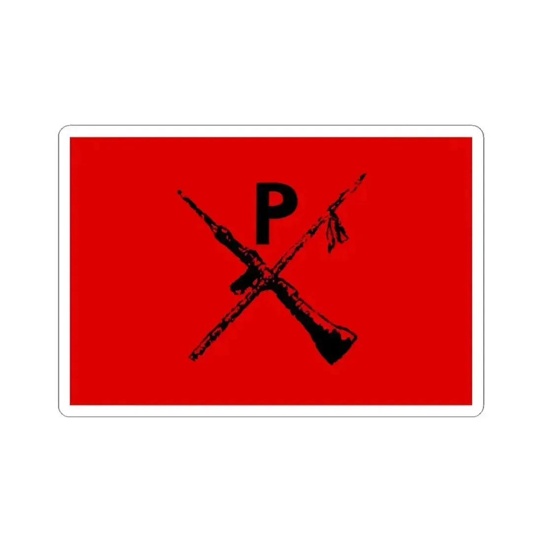 Flag of Montoneros - STICKER Vinyl Kiss-Cut Decal 4 Inch White - The Sticker Space