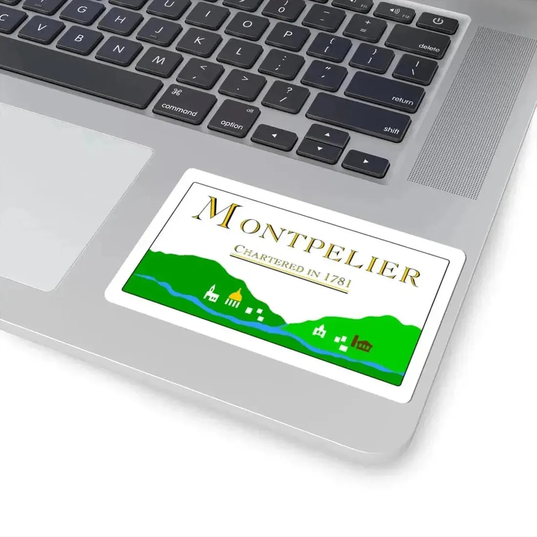 Flag of Montpelier Vermont 2000-2017 (United States) STICKER Vinyl Kiss-Cut Decal - The Sticker Space