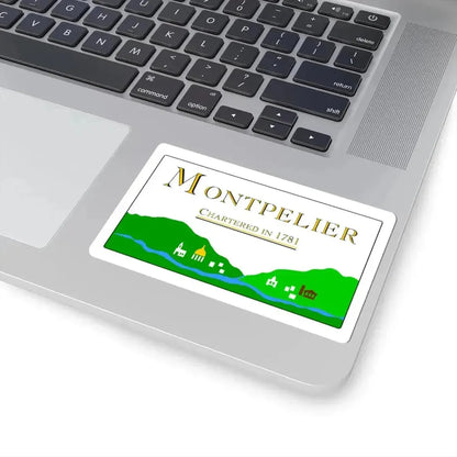 Flag of Montpelier Vermont 2000-2017 (United States) STICKER Vinyl Kiss-Cut Decal - The Sticker Space