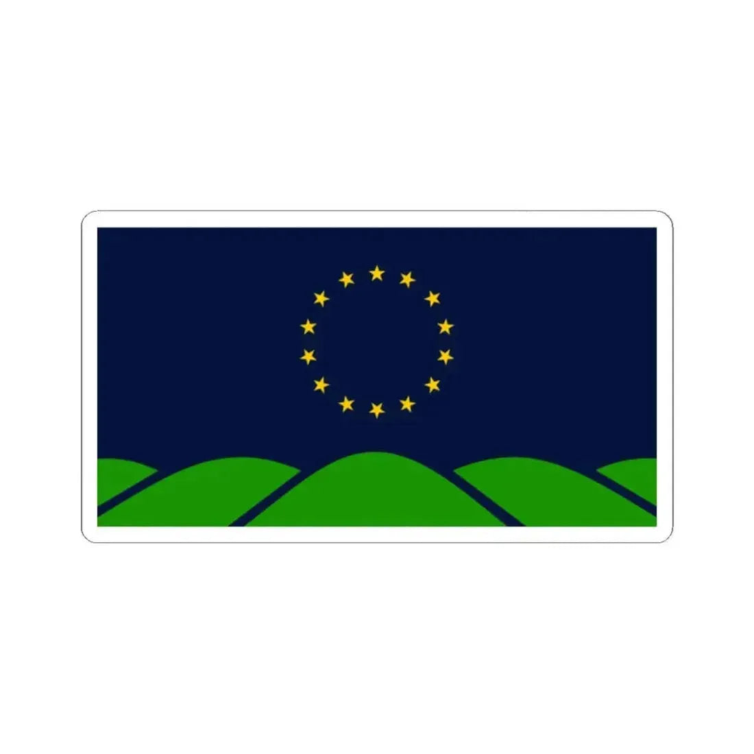 Flag of Montpelier Vermont (United States) STICKER Vinyl Kiss-Cut Decal 2 Inch White - The Sticker Space