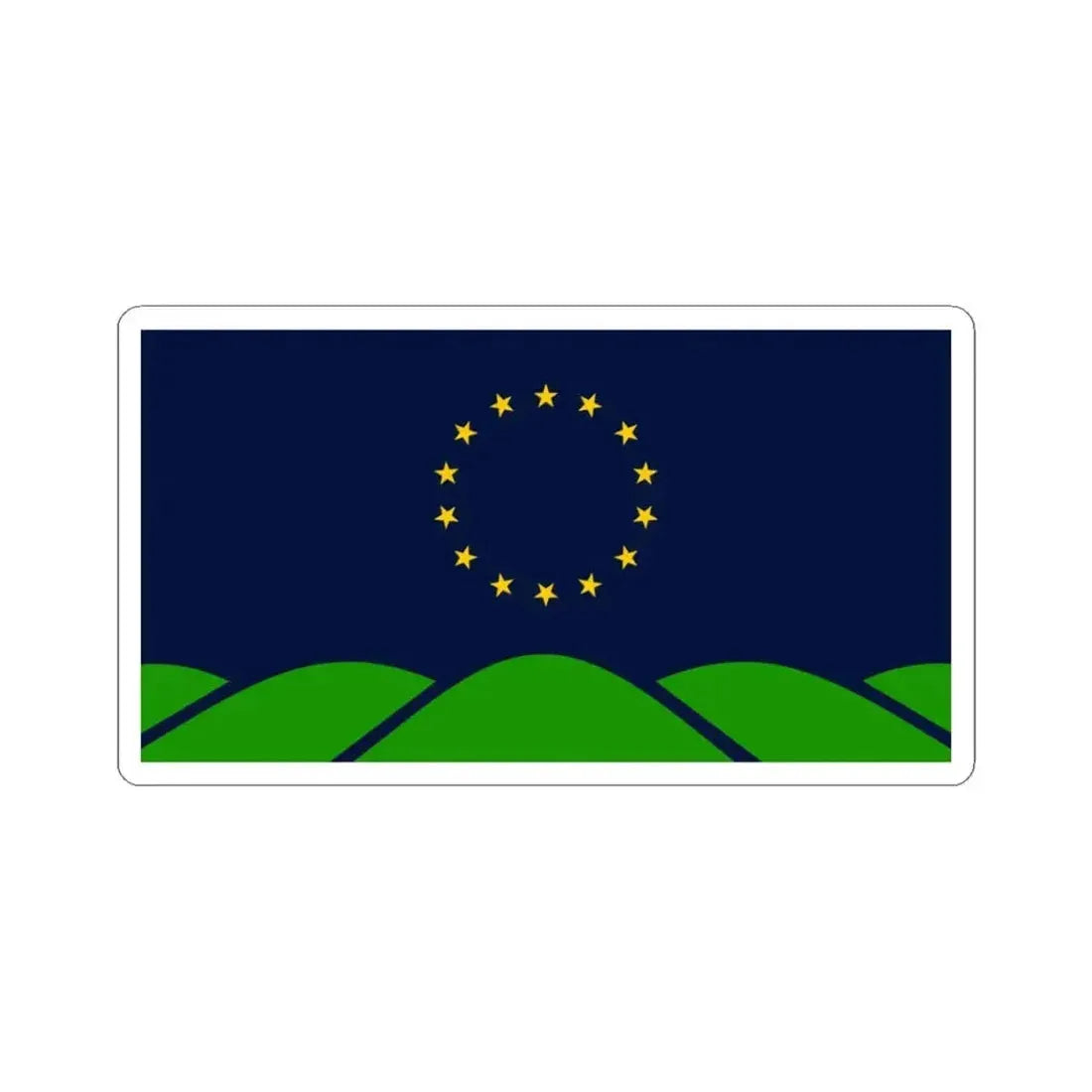 Flag of Montpelier Vermont (United States) STICKER Vinyl Kiss-Cut Decal 3 Inch White - The Sticker Space