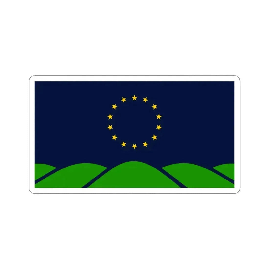 Flag of Montpelier Vermont (United States) STICKER Vinyl Kiss-Cut Decal 4 Inch White - The Sticker Space