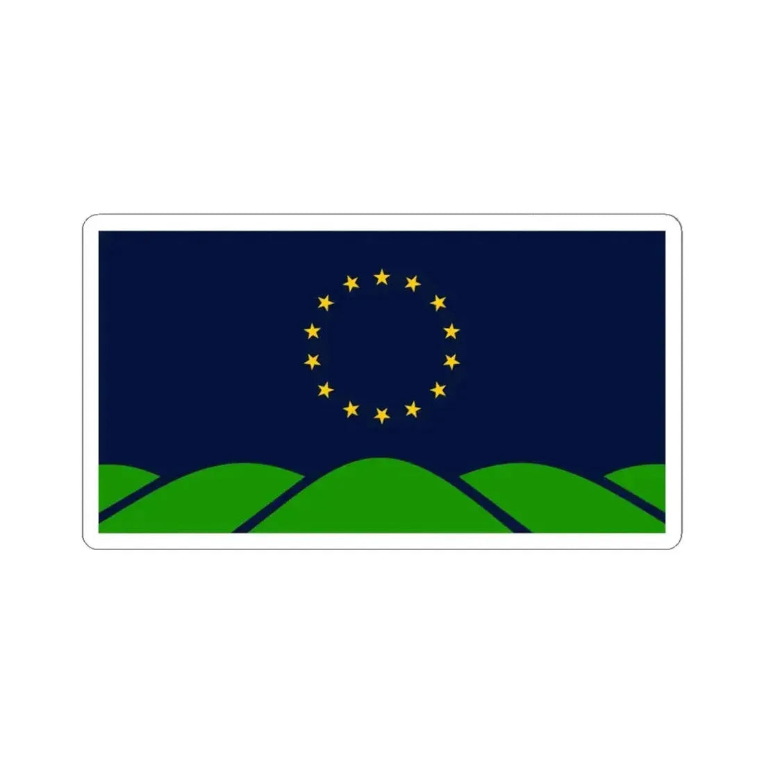 Flag of Montpelier Vermont (United States) STICKER Vinyl Kiss-Cut Decal 6 Inch White - The Sticker Space