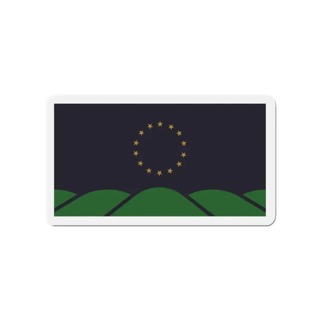 Flag of Montpelier VT - Refrigerator Magnet 3 Inch - The Sticker Space