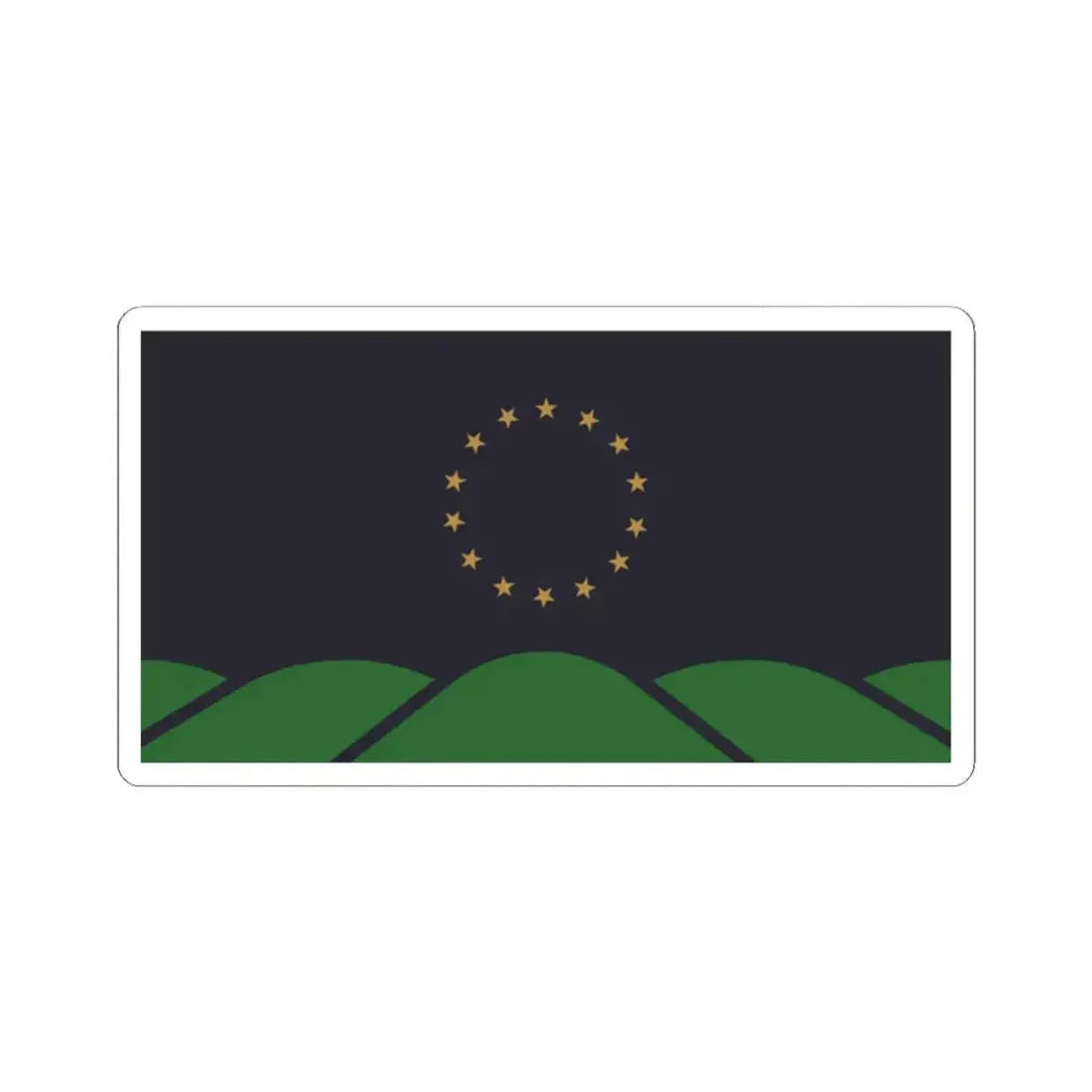 Flag of Montpelier, VT - STICKER Vinyl Kiss-Cut Decal 2 Inch White - The Sticker Space