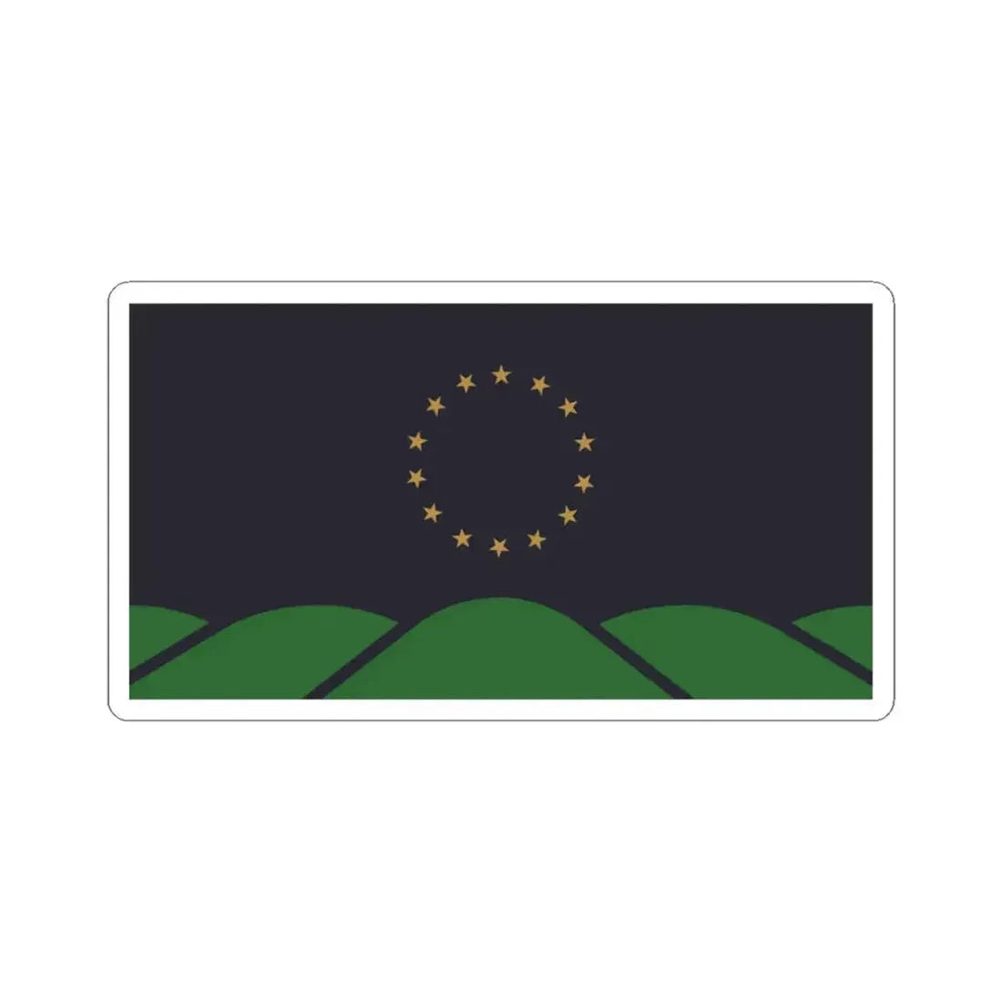 Flag of Montpelier, VT - STICKER Vinyl Kiss-Cut Decal 3 Inch White - The Sticker Space