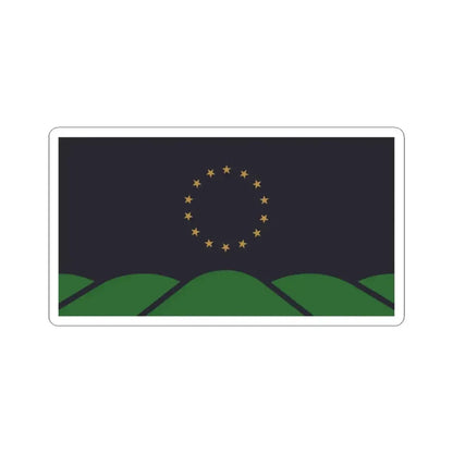 Flag of Montpelier, VT - STICKER Vinyl Kiss-Cut Decal 3 Inch White - The Sticker Space