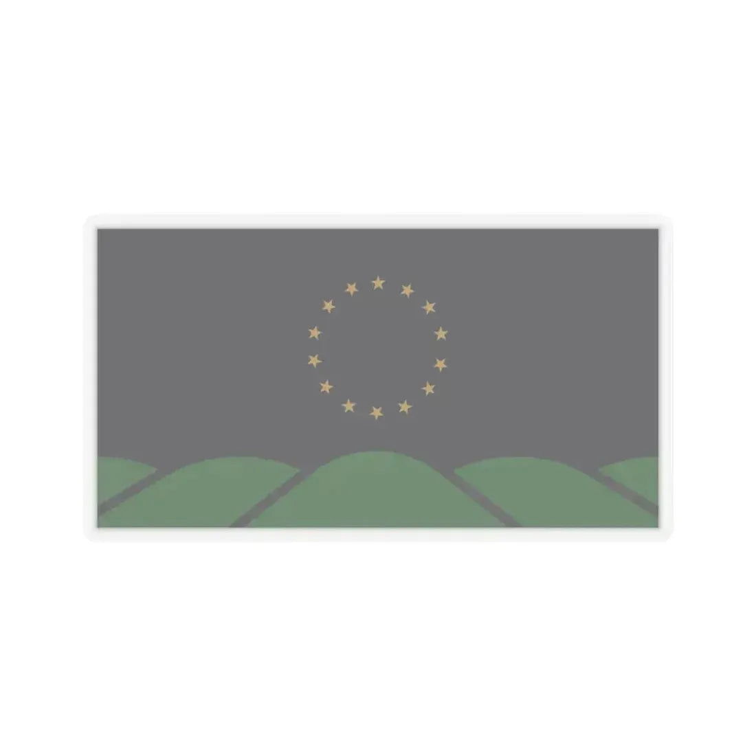 Flag of Montpelier, VT - STICKER Vinyl Kiss-Cut Decal 4 Inch Transparent - The Sticker Space