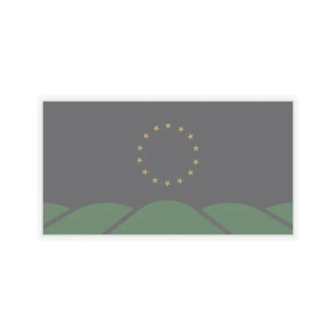 Flag of Montpelier, VT - STICKER Vinyl Kiss-Cut Decal 6 Inch Transparent - The Sticker Space