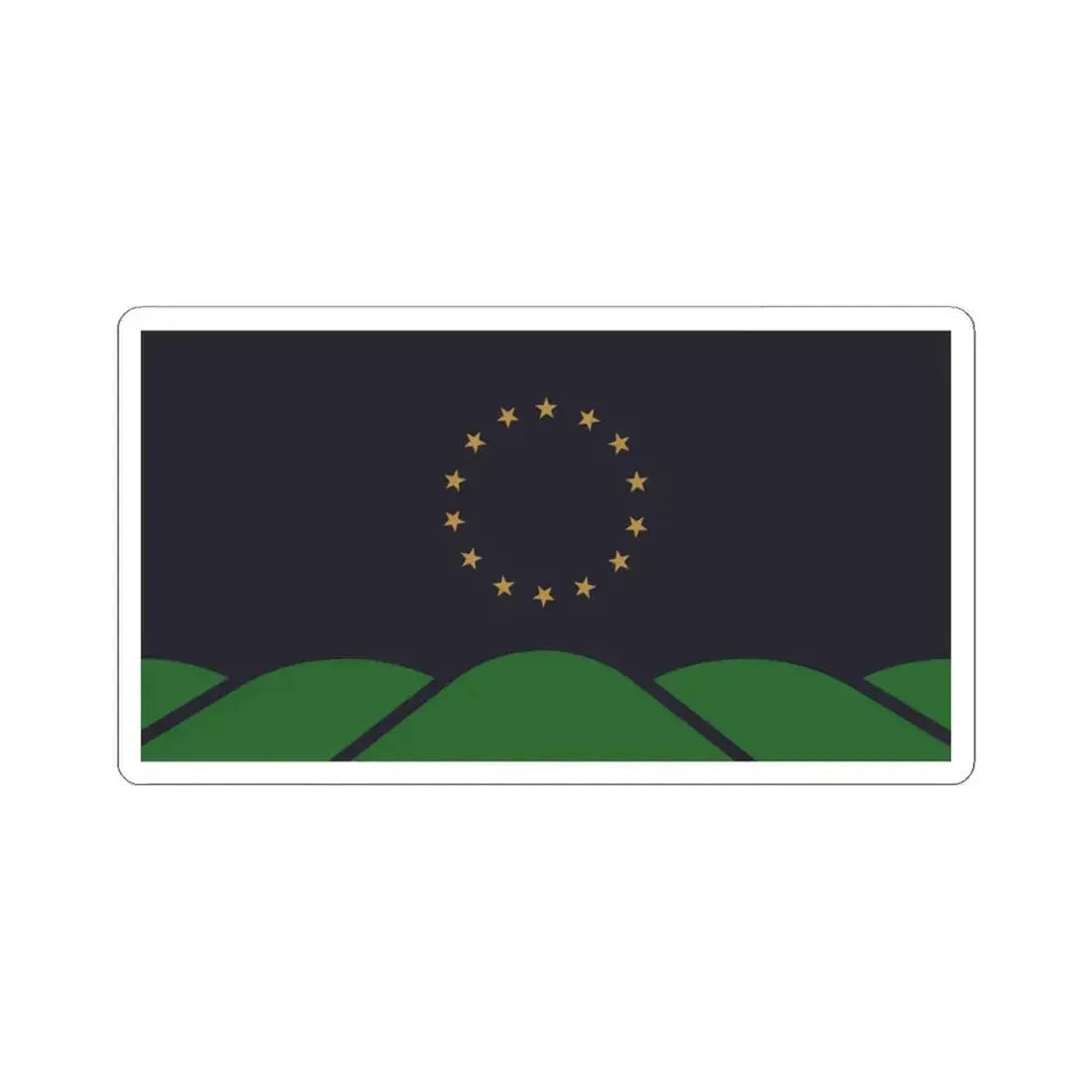 Flag of Montpelier, VT - STICKER Vinyl Kiss-Cut Decal 6 Inch White - The Sticker Space