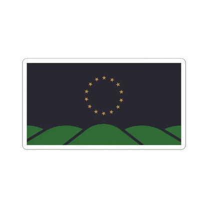 Flag of Montpelier, VT - STICKER Vinyl Kiss-Cut Decal 6 Inch White - The Sticker Space