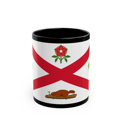 Flag of Montreal 1935 to 1939 Canada - Black Coffee Mug-11oz-The Sticker Space