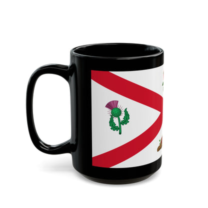 Flag of Montreal 1935 to 1939 Canada - Black Coffee Mug-The Sticker Space