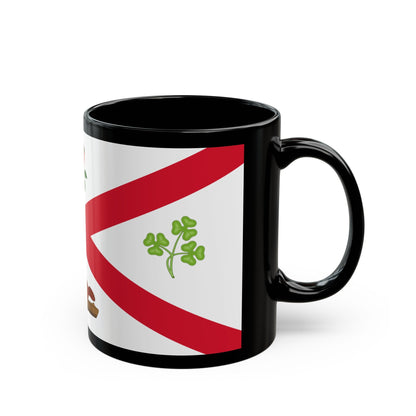 Flag of Montreal 1935 to 1939 Canada - Black Coffee Mug-The Sticker Space