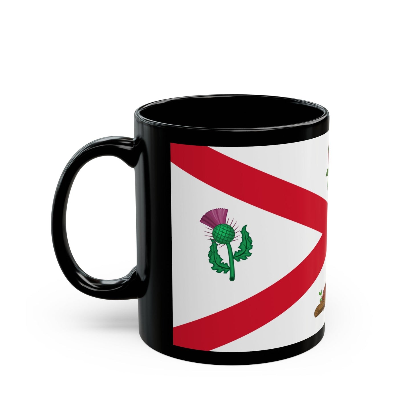 Flag of Montreal 1935 to 1939 Canada - Black Coffee Mug-The Sticker Space