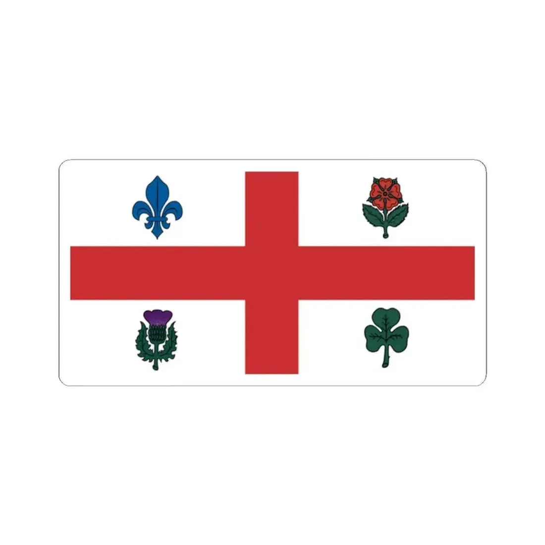 Flag of Montreal 1939-2017 (Canada) STICKER Vinyl Kiss-Cut Decal 2 Inch White - The Sticker Space