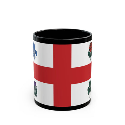 Flag of Montreal 1939 to 2017 Canada - Black Coffee Mug-11oz-The Sticker Space