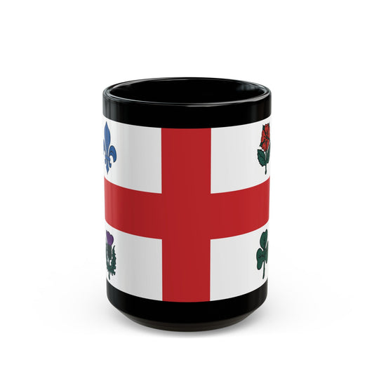 Flag of Montreal 1939 to 2017 Canada - Black Coffee Mug-15oz-The Sticker Space