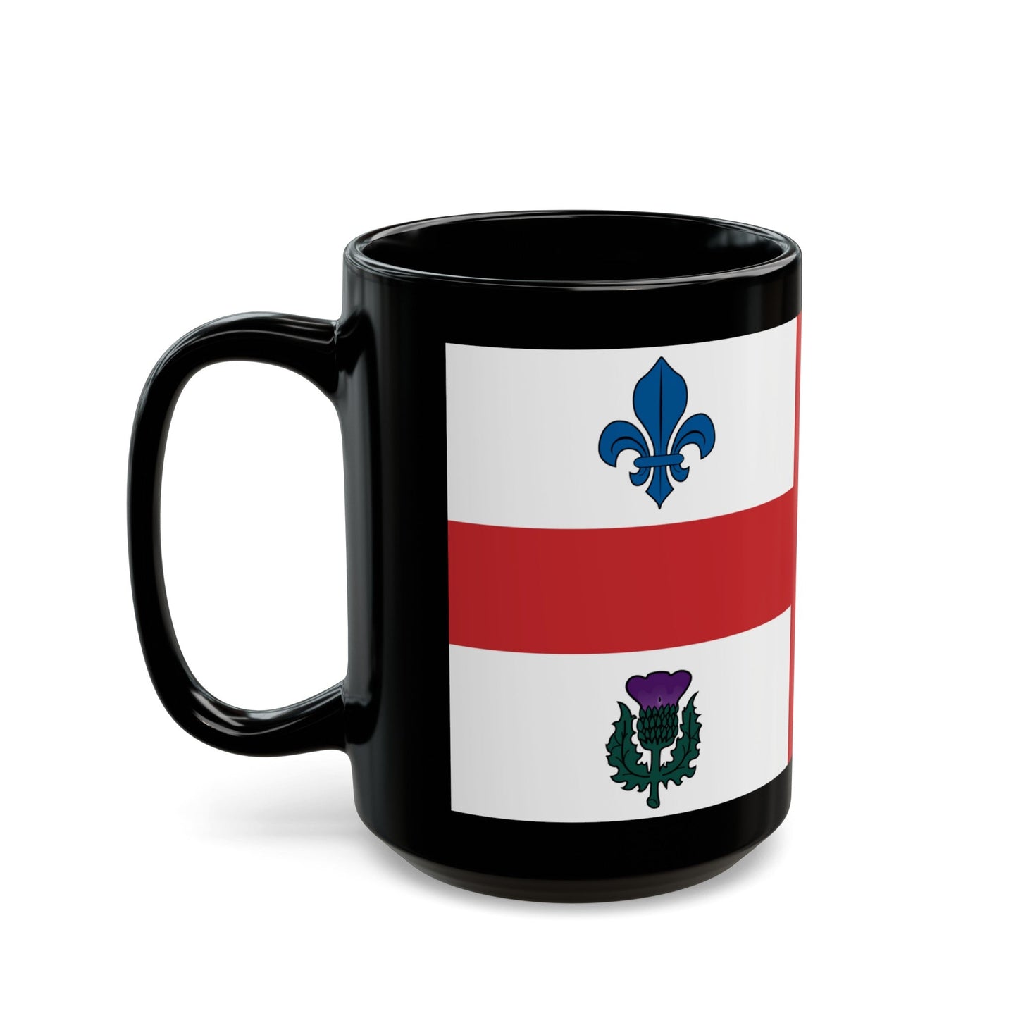 Flag of Montreal 1939 to 2017 Canada - Black Coffee Mug-The Sticker Space