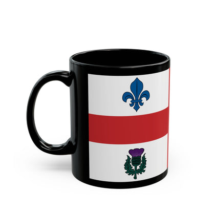 Flag of Montreal 1939 to 2017 Canada - Black Coffee Mug-The Sticker Space