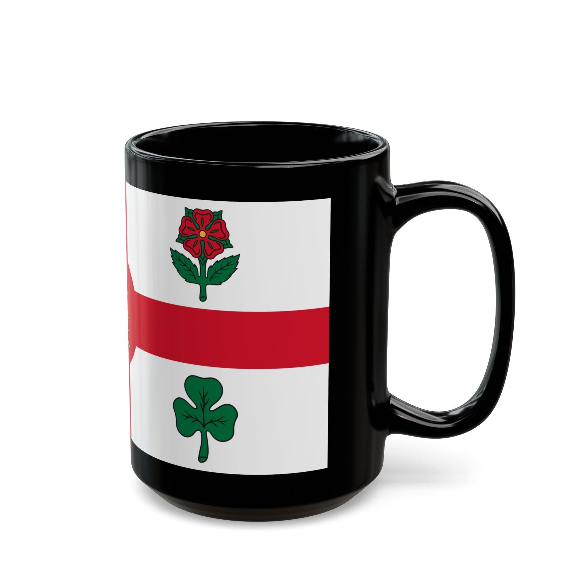 Flag of Montreal Canada - Black Coffee Mug-The Sticker Space