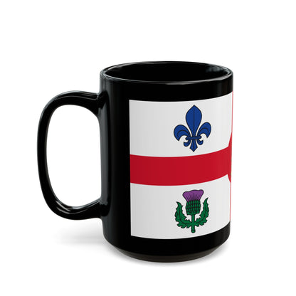 Flag of Montreal Canada - Black Coffee Mug-The Sticker Space