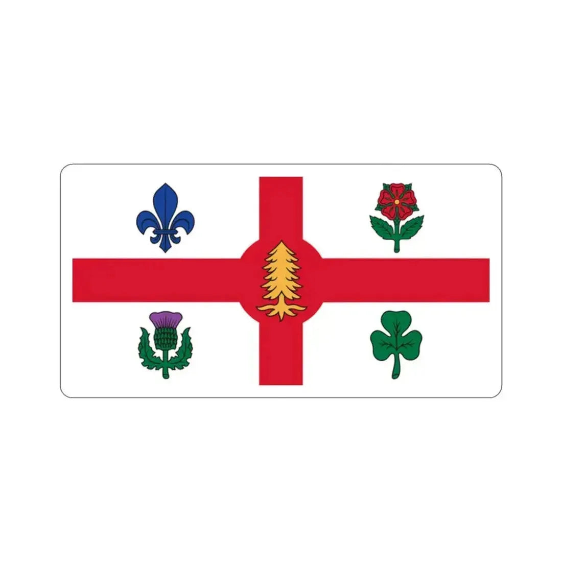 Flag of Montreal Canada STICKER Vinyl Die-Cut Decal 2 Inch - The Sticker Space